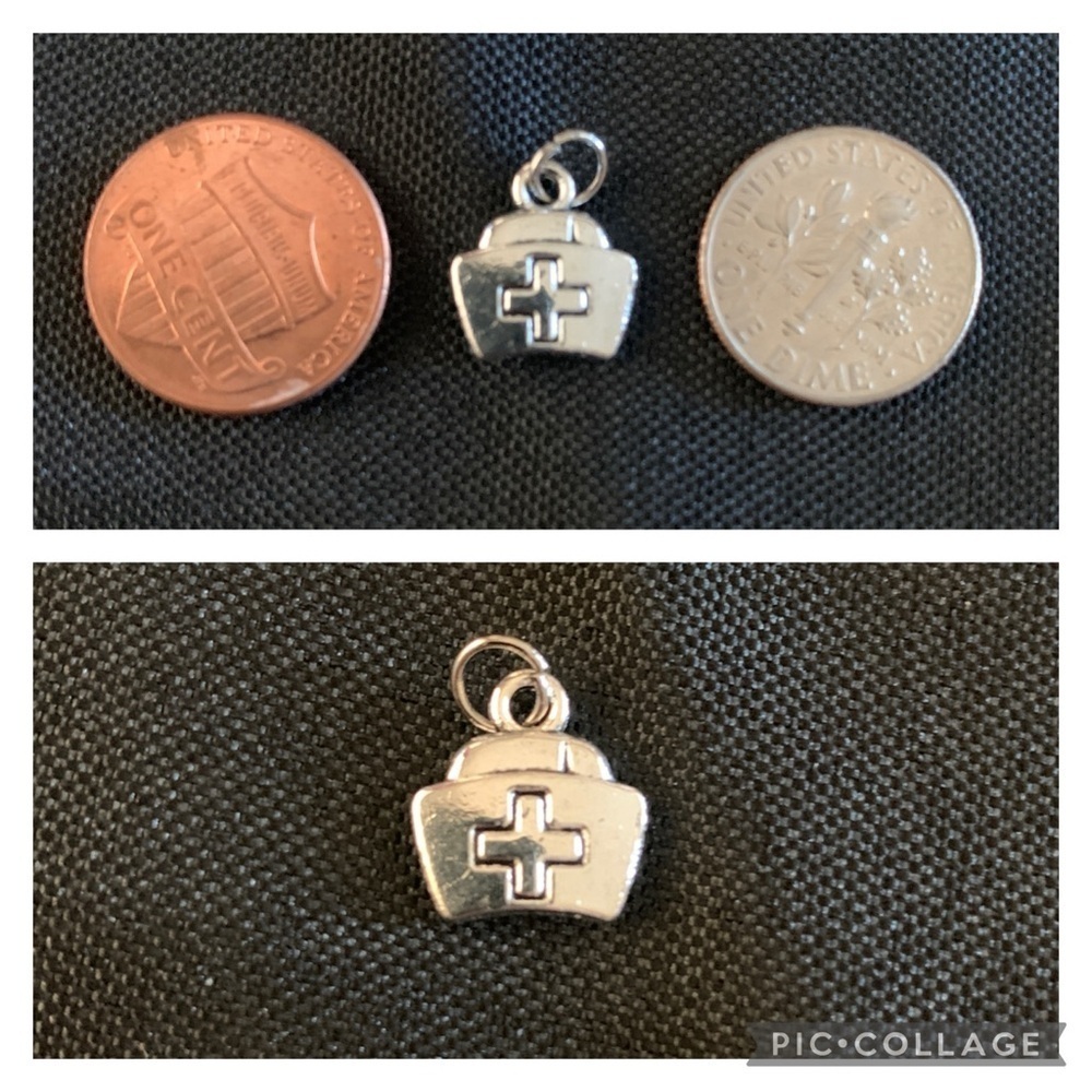 Nurse Charm, Silver Tone for necklace, bracelet, pens, purse, keychain, NWT